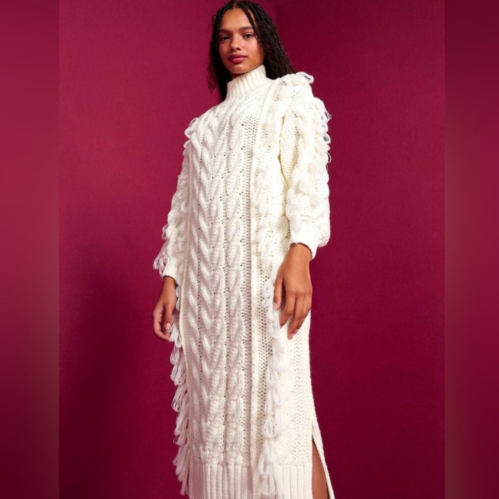 Farm Rio Chunky Long Sleeve Sweater Dress